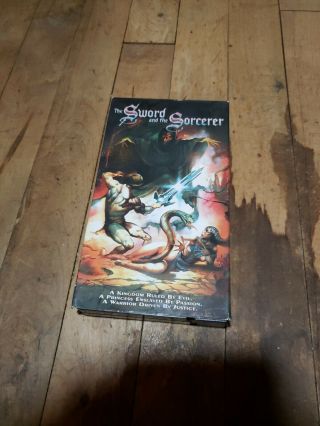 The Sword And The Sorcerer (vhs) A Lusty Epic Of Revenge And Magic.  Rare Scfi