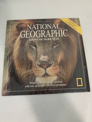 Rare 1994 National Geographic: Lions Of Darkness.  Laserdisc.