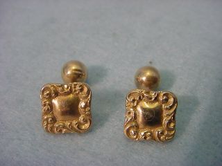 Vintage Gold Filled Victorian Cuff Links