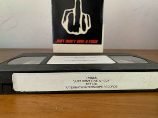 Eminem Just Don’t Give A F Promo Vhs Tape Slim Shady Grail Rare Ep Hip Hop