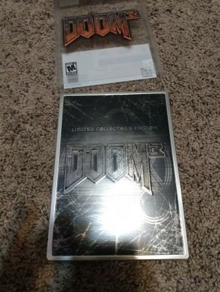 Doom 3: Limited Collector ' s Edition Complete Microsoft Xbox 2005 Steel Book Rare 2