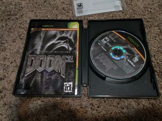 Doom 3: Limited Collector ' s Edition Complete Microsoft Xbox 2005 Steel Book Rare 3