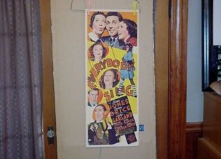Very Cool Rare Judy Garland " Everybody Sing " Movie Poster Insert