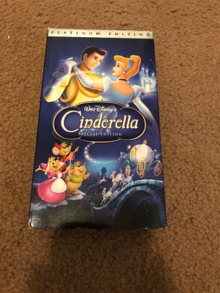 Disney - Cinderella (platinum Edition) Vhs (slip Cover) Ultra Rare