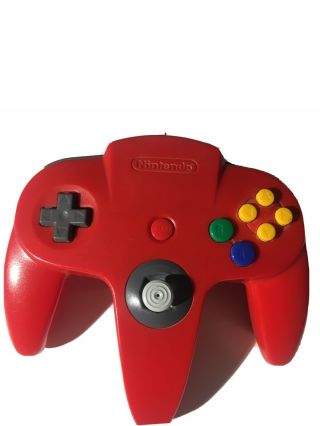 Official Oem Nintendo 64 N64 Joystick Controller Red Nus - 005 Rare