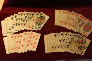 Antique B.  P.  Grimaud Playing Cards Paris France