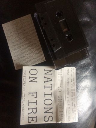 NATIONS ON FIRE 3 Track DEMO SXE HXC CASSETTE TAPE RARE PUNK DIY YOUTH OF TODAY 2