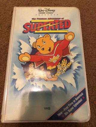 Disney - The Premier Adventures Of Superted Vhs (white Clam Shell) Rare/htf