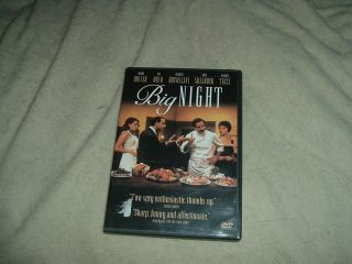 Big Night Dvd,  2001 Minnie Driver Stanley Tucci Rare Oop