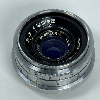 Nippon Kogaku W - Nikkor.  C 3.  5cm 35mm F/2.  5 For Nikon S Rangefinder (rare)