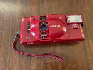 Rare Olympus Xa3 Xa - 3 Red Compact Rangefinder Film Camera - 100 Functional