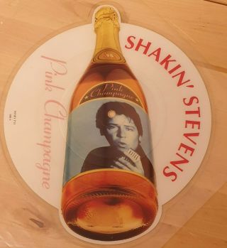 Shakin Stevens Very Rare Pink Champagne 7 " Shaped Picture Disc
