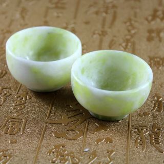 Jade Cups,  Chinese hand carved Jade Tea Cups,  Natural Jade small Tea Bowls 3