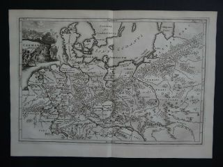 1703 Cellarius Atlas Map Ancient Germany - Germania Antiqua
