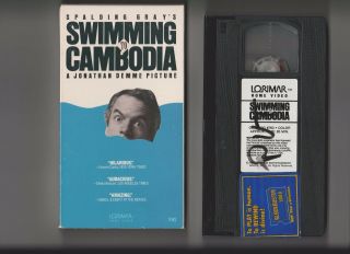 Swimming To Cambodia Rare Vhs Spalding Gray - Jonathan Demme Oop