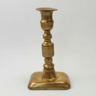 Brass Ejector Candlestick Antique Early 19th Century Knopped English