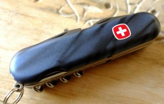 Rare Wenger Traveler Tactile 811 | Couteau Suisse Soft Touch Côtes Néoprène Sak