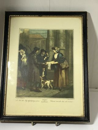 Antique Victorian Print Cries Of London By F Wheatley Framed
