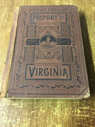 Antique 1881 Book History Of Virginia For Use In Schools,  Hc