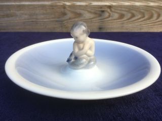 Rare Royal Copenhagen Denmark Porcelain Mermaid Ring Tray Trinket Dish 3231