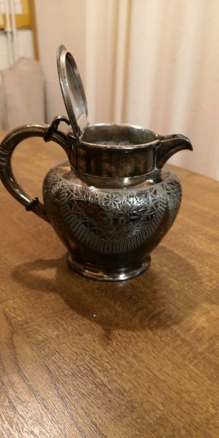 Victorian Repousse Silver Plate Bm Teapot Tea Pot