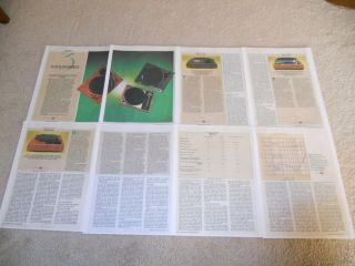 Turntable Review,  8 Pg,  1985,  Kyocera Pl - 701,  Linn Sondek Lp12,  Sota Star,  Rare
