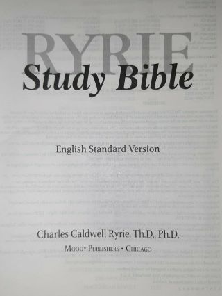 ESV Ryrie Study Bible Burgundy Bonded Leather Very Rare 3