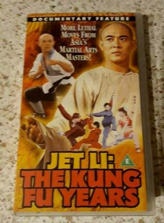 Rare " The Jet Li The Kung Fu Years " Vhs Eastern Heroes