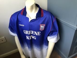 Rare Vintage 90s Ipswich Town Home Core Shirt,  Jersey 1995 - 1997 Size Xxl