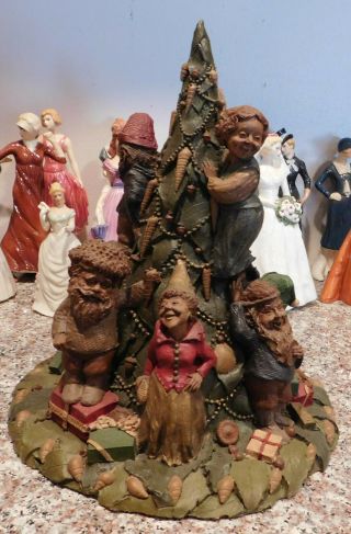 Rare Tom Clark Gnomes Twas The Night Before Christmas Decorating 12 " Tree