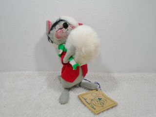 Vintage Annalee Gray Christmas Mouse With Snowball 1990 6 "