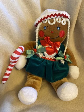 Christmas 13 " Gingerbread Girl Plush Doll 1990 Vintage Commonwealth For Target