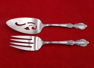Pie Server & Cold Meat Fork Grand Elegance By Wm Rogers Mfg Co Silverplate