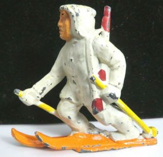 Vintage Manoil Lead Toy Soldier Rare Finn With Skis M - 125