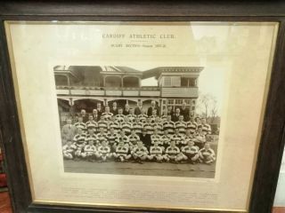 Rare Antique Black & White Picture Of Cardiff Arthletic Rugby 1927 - 28 S.  Wales