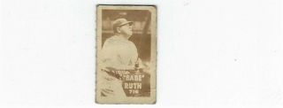 1940s Babe Ruth 714 York Yankees Miniature Baseball Card No.  6 - Very Rare