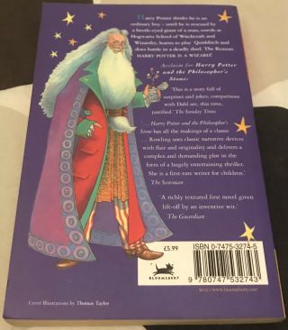 HARRY POTTER AND THE PHILOSOPHERS STONE BOOK RARE PAPERBACK J K ROWLING 2