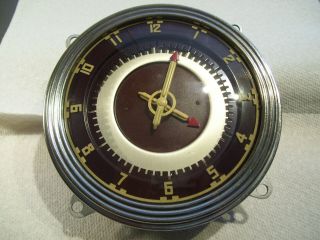 1937 Rare Graham Electric Dash Clock In Good.