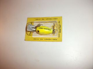 Vintage Fred Arbogast Arbo - Gaster Lure Nos Fluorescent Yellow