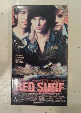 Red Surf Rare Academy Entertainment Vhs 1990 George Clooney