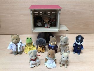 Sylvanian Families Vintage Tomy Owl Tree House - 1986 Rare With Figures Critters