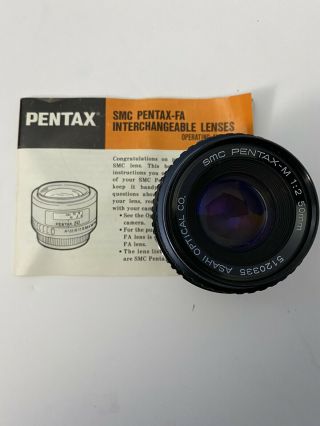 Asahi Optical Co Smc Pentax - M 50mm 1:2 Lens Rare