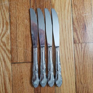 4 Antique Vintage Collectible Knives 8.  5 " Stainless Steel - Hollow Handle
