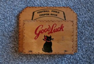 Rare Vintage Wooden Betting Football Pools Coupon Rack Holder Postage