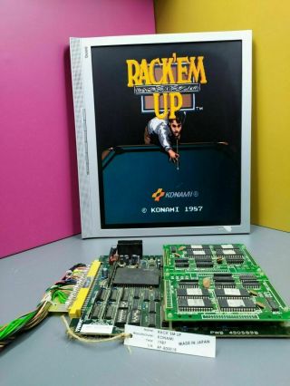 Rack`em Up By Konami,  Arcade Pcb,  Jamma,  Rare,  Made In Japan,  1987