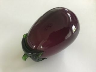 Vintage Rare Purple Pear Glass Lucite Acrylic Retro Mid Century Glass Fruit