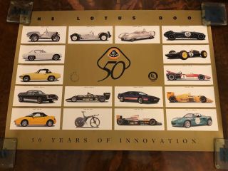 Lotus Cars - 50th Anniversary Poster - Rare