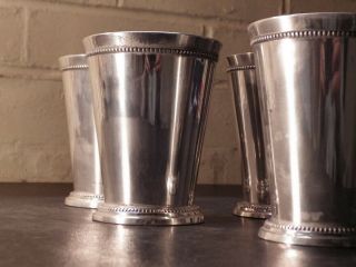 Art Deco Style Silver Plated Cocktail Tumblers