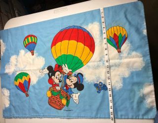 Vintage Mickey Mouse Minnie Mouse Hot Air Balloon Walt Disney Pillowcase 3