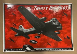 Emek Twenty One Pilots Art Print Poster Charlottesville Va 2017 Numbered Rare